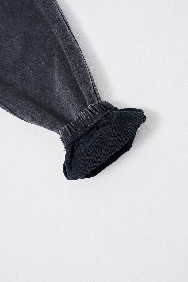 Relaxed Yıkamalı Luxury Basic Jogger Eşofman Altı Antrasit - 7