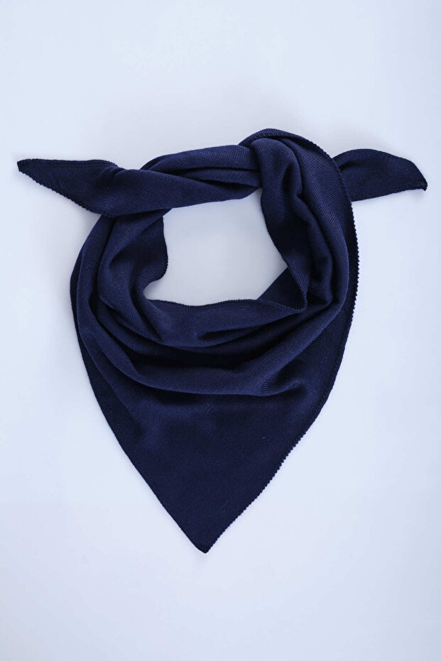 Tek Renk Triko Fular - 4