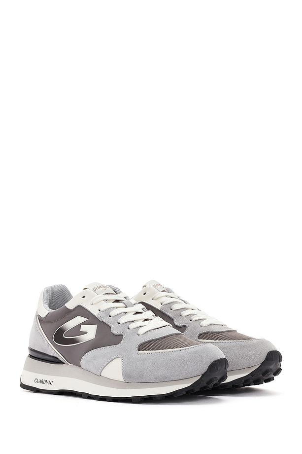 Erkek Wen Kalın Tabanlı Gri Bağcıklı Deri Sneaker G03m100032 - 3