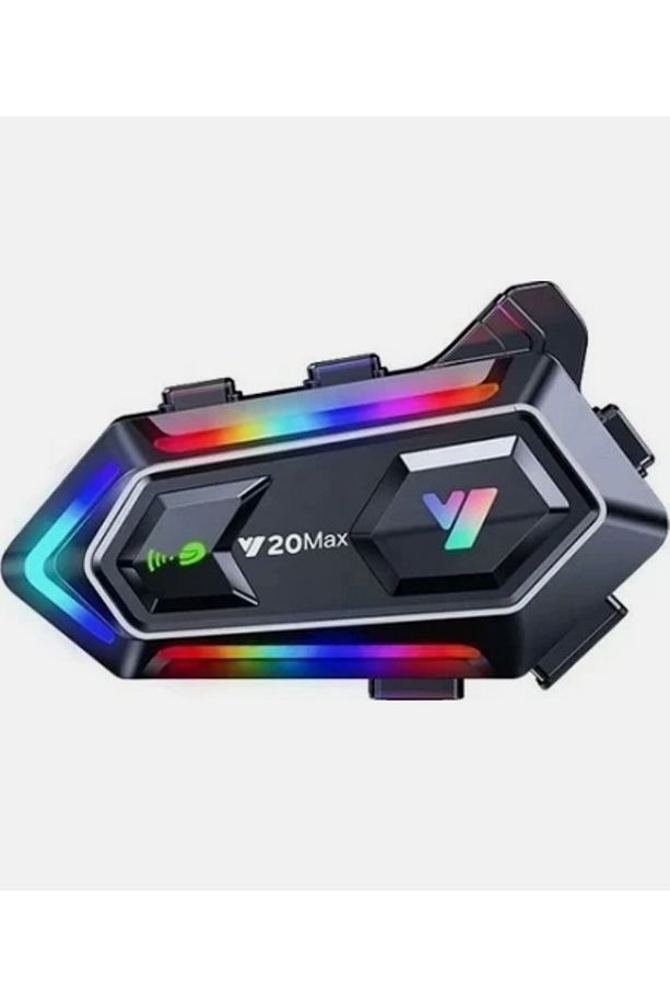 Y20 Max Motorsiklet Intercom Su Geçirmez Kask Intercom Rgb Bluetooth 5.3 2 Kişilik 300 Metre - 2