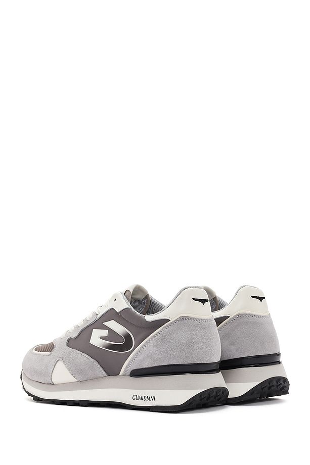 Erkek Wen Kalın Tabanlı Gri Bağcıklı Deri Sneaker G03m100032 - 5