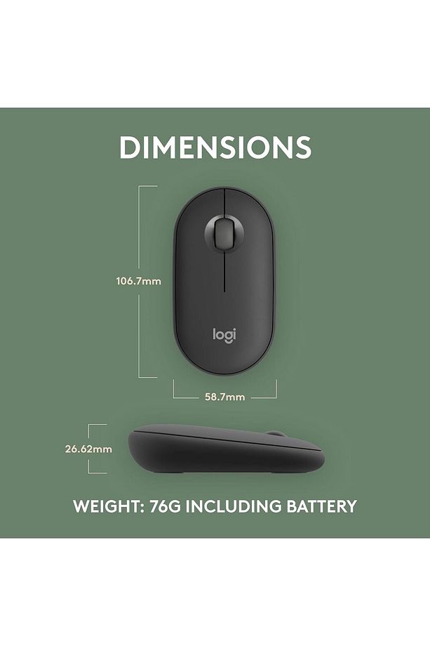 K380 Bluetooth Klavye 920-007586 + M350s Pebble 2 Kablosuz Mouse  910 - SIYAH - 2