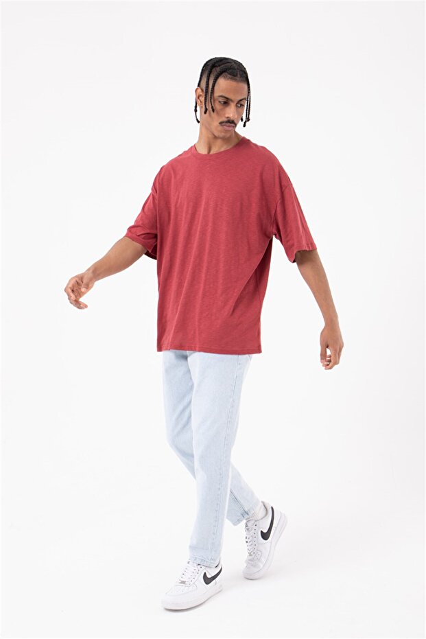 Ανδρικό μπλουζάκι Flamlı Basic oversized Tile - 3