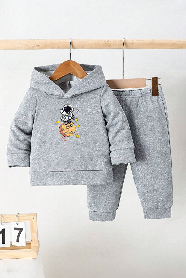 Galaxy Astronaut Printed Children's Comfortable Tracksuit Set