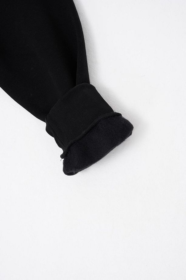 Erkek Basic Kapüşonlu Oversize Siyah Sweatshirt - 7
