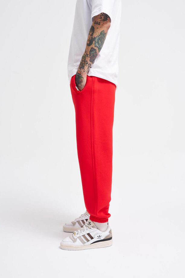 Erkek Basic Jogger Relaxed Kırmızı Eşofman Altı - 3