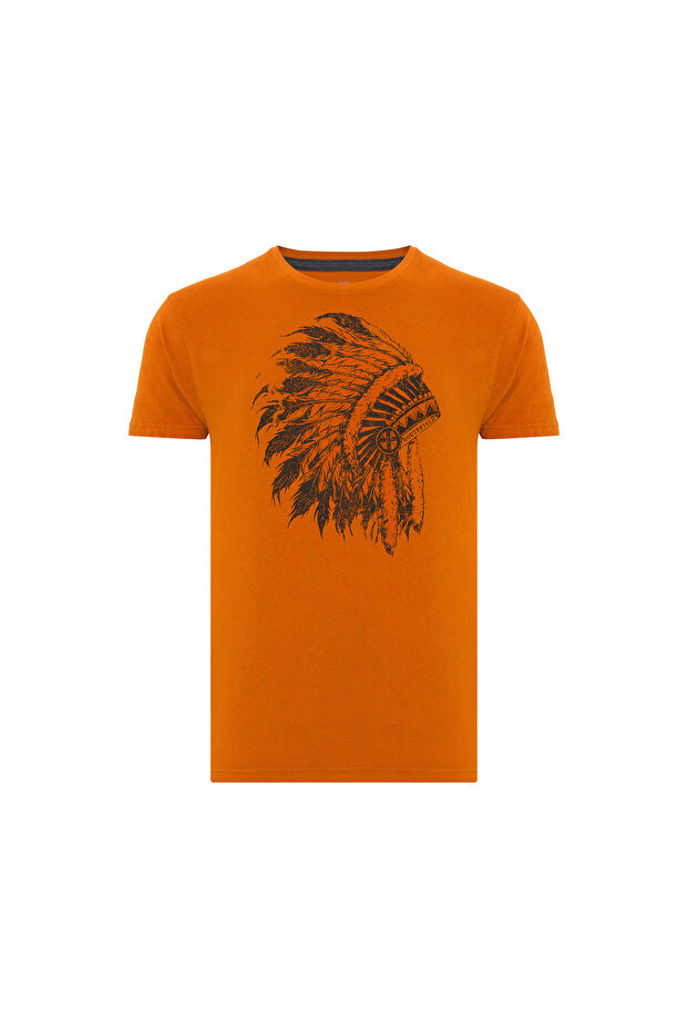 Tead Men's Orange T-Shirt Men's T-Shirt Rftead22
