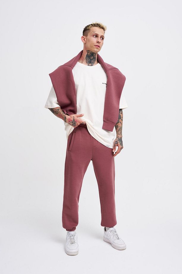 Erkek Jogger Regular Mürdüm Eşofman Altı - 6