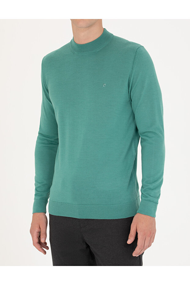 Mint Regular Fit Çeyrek Yaka Yün Karışımlı Basic Triko Kazak 50270049-VR090 - 6