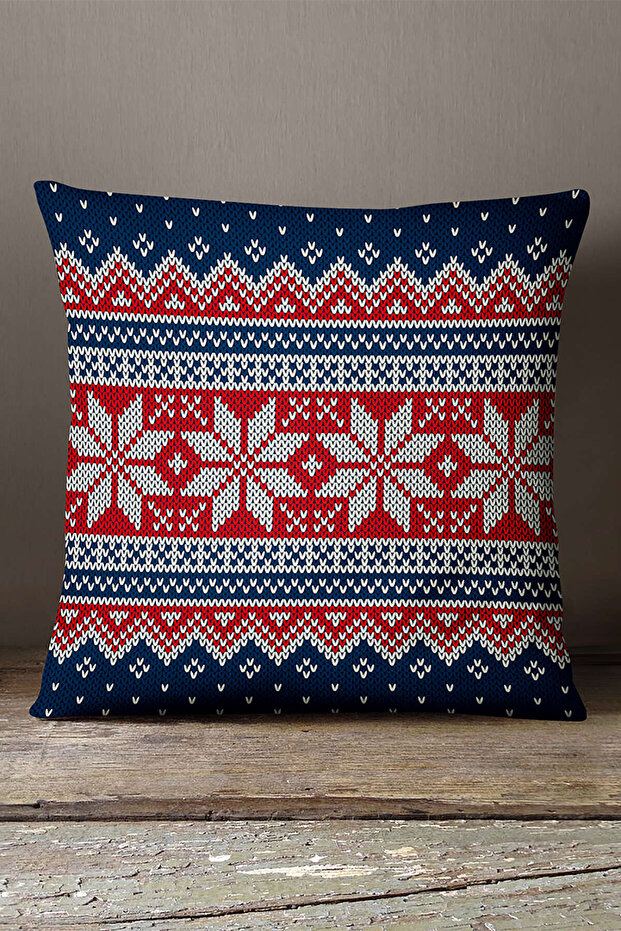 Velvet Babyface Navy Blue Christmas Themed Throw Pillow Pillow Case - Cgh223