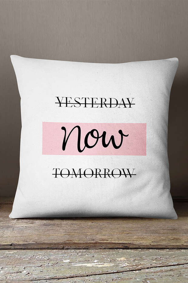 Velvet Babyface White Black Modern Yesterday Now Tomorrow Written Decorative Lilac Case - Cgh281