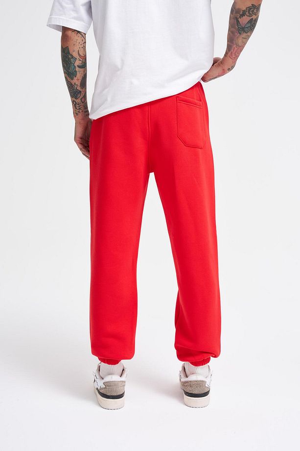 Erkek Basic Jogger Relaxed Kırmızı Eşofman Altı - 4