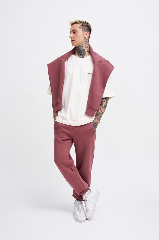 Erkek Jogger Regular Mürdüm Eşofman Altı - 5