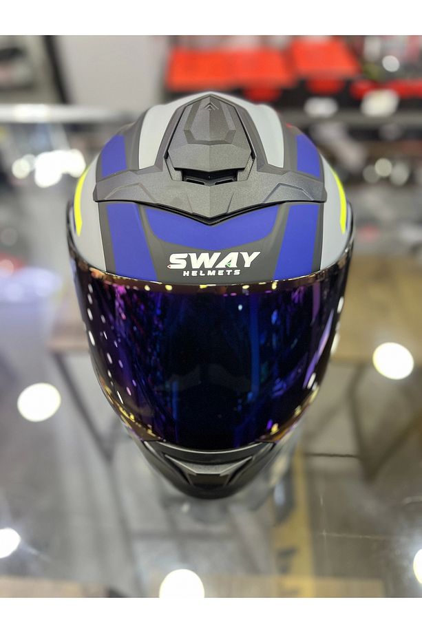 Iridyum Vizörlü Mavi 912 Çene Açılır Kask ( 1 Şeffaf Vizör) - 3