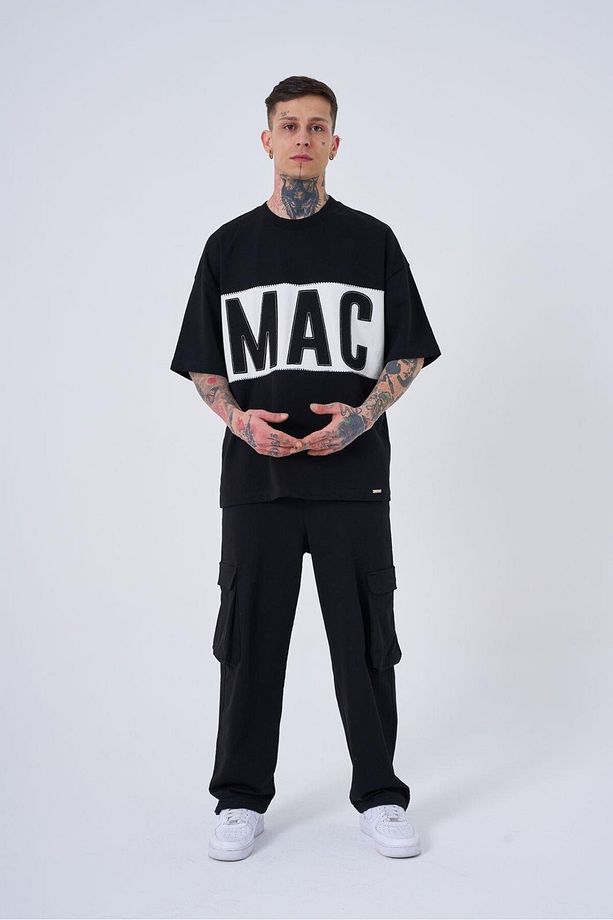 Erkek Mac Blanket Oversize Siyah Tişört - 3