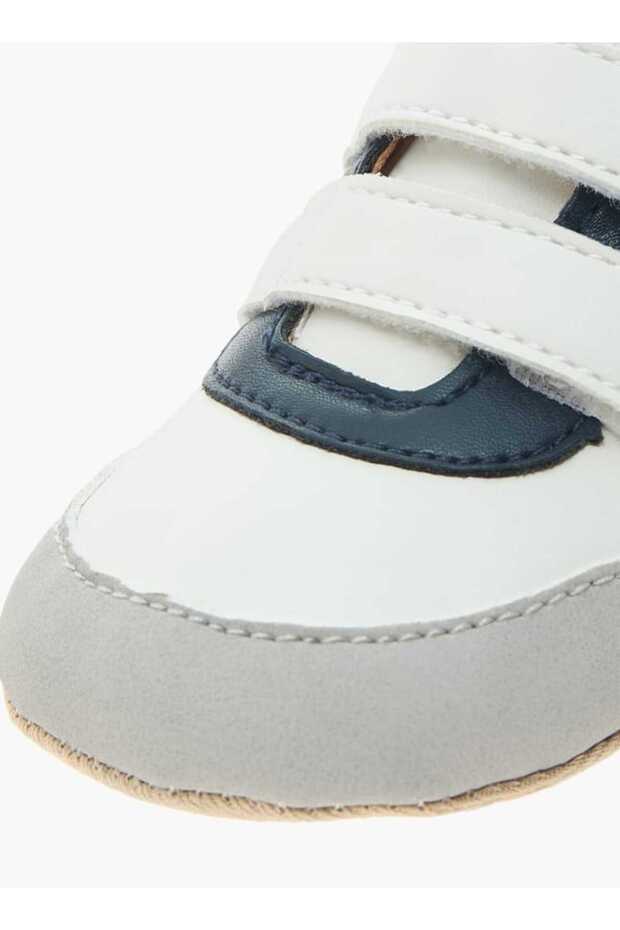 Panelled Booties with Hook and Loop Closure - 4