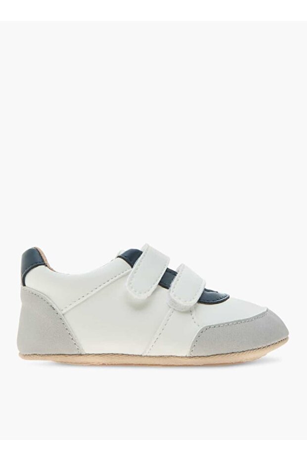 Panelled Booties with Hook and Loop Closure - 3