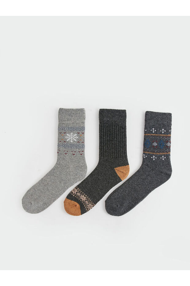 LCW ACCESSORIES جوارب رجالية منقوشة 3 قطع (W3)