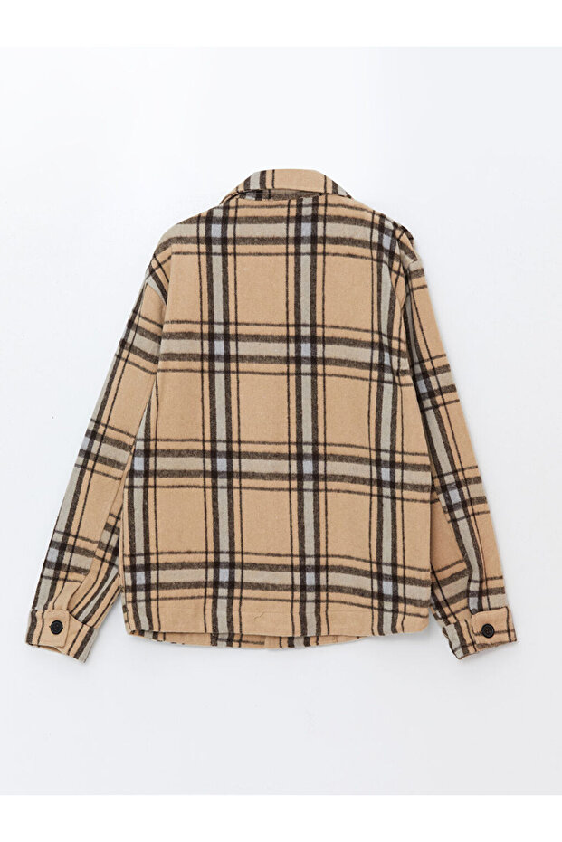 LCW Regular Fit Uzun Kollu Ekose Erkek Gömlek Ceket - 6