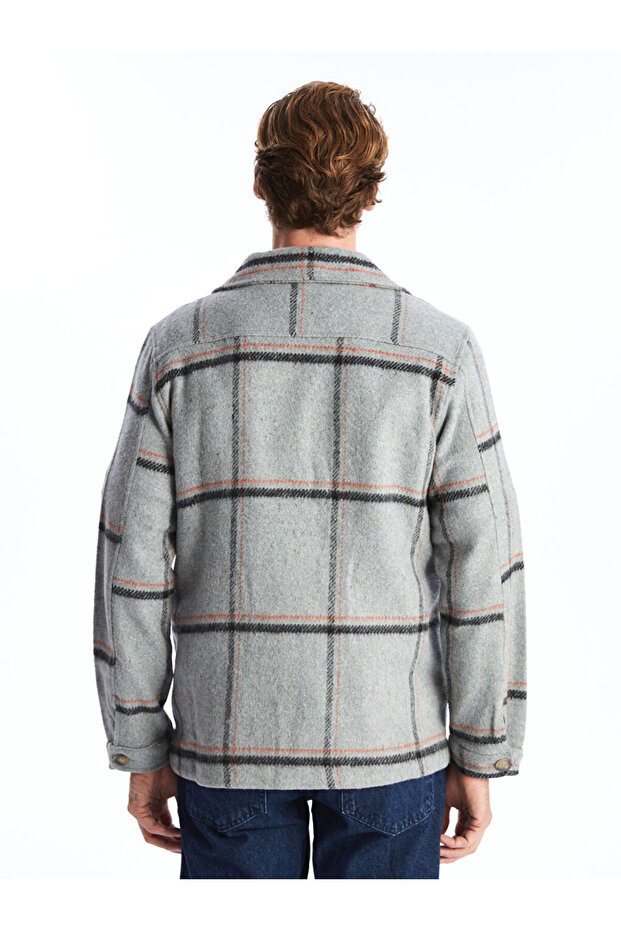 LCW Regular Fit Uzun Kollu Ekose Erkek Gömlek Ceket - 4