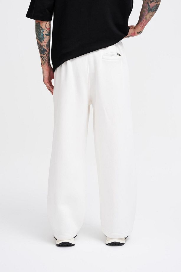 Erkek Baggy Oversize Ekru Eşofman Altı - 4