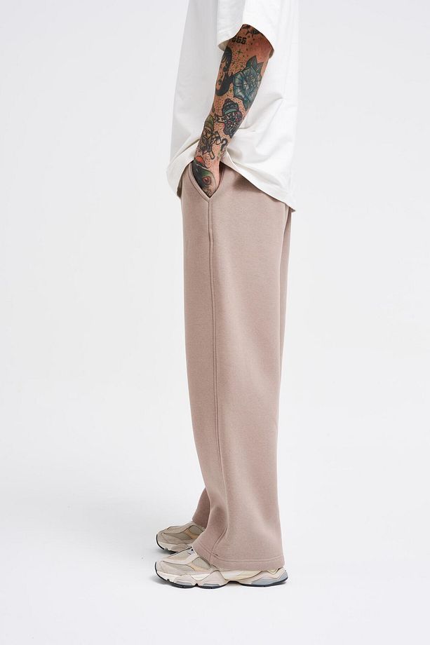Erkek Baggy Oversize Açık Gri Eşofman Altı - 3