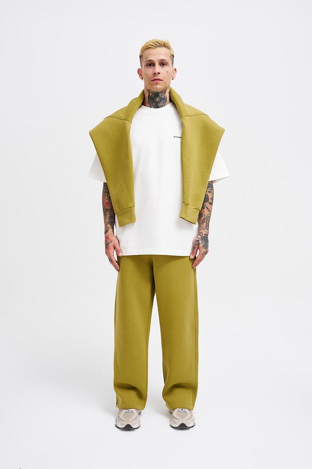 Erkek Baggy Oversize Yeşil Eşofman Altı - 6