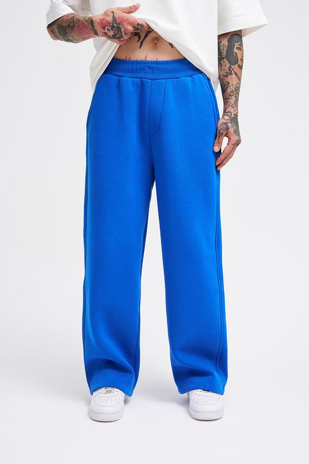 Erkek Baggy Oversize Saks Eşofman Altı - 1