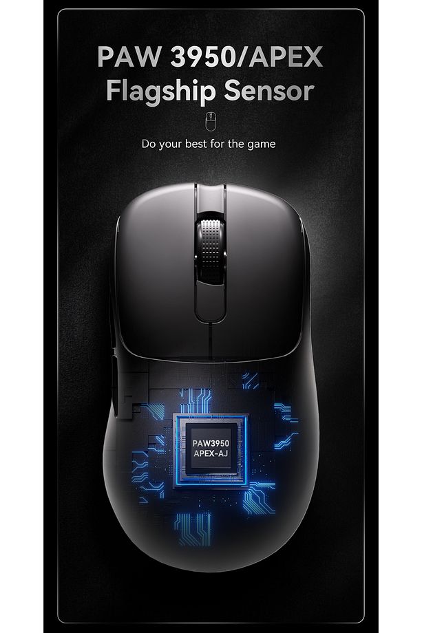 AJAZZ AJ-179 Apex 42000 DPI Manyetik Şarj İstasyonu TFT Ekranlı Mouse PAW 3950 Sensör 8K Dongle - 8