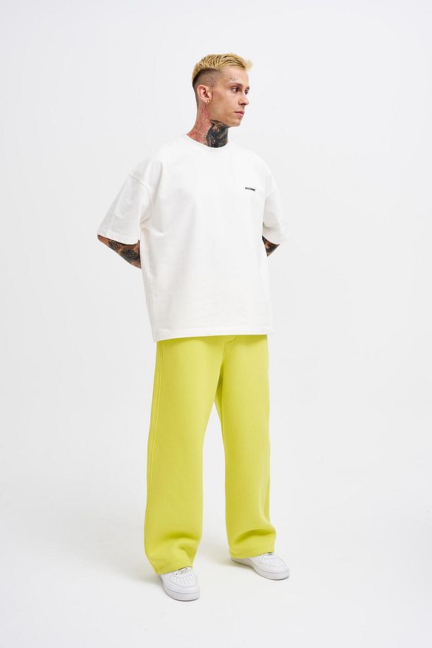 Erkek Baggy Oversize Neon Sarı Eşofman Altı - 6