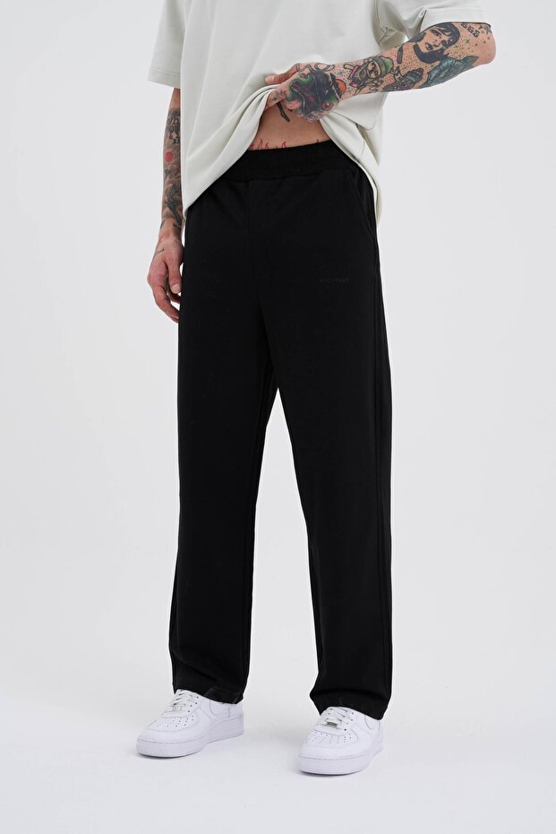Relaxed Basic Baggy Eşofman Altı Siyah - 1