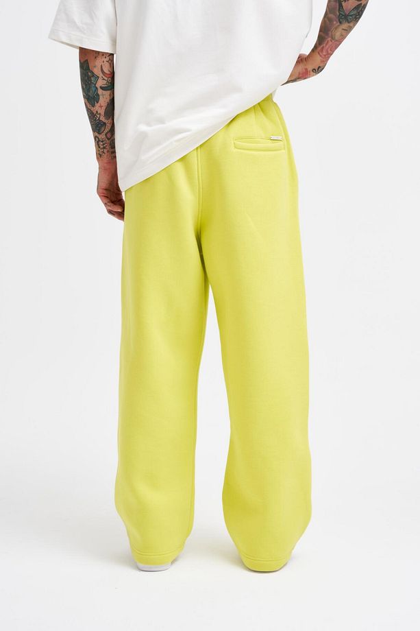 Erkek Baggy Oversize Neon Sarı Eşofman Altı - 4