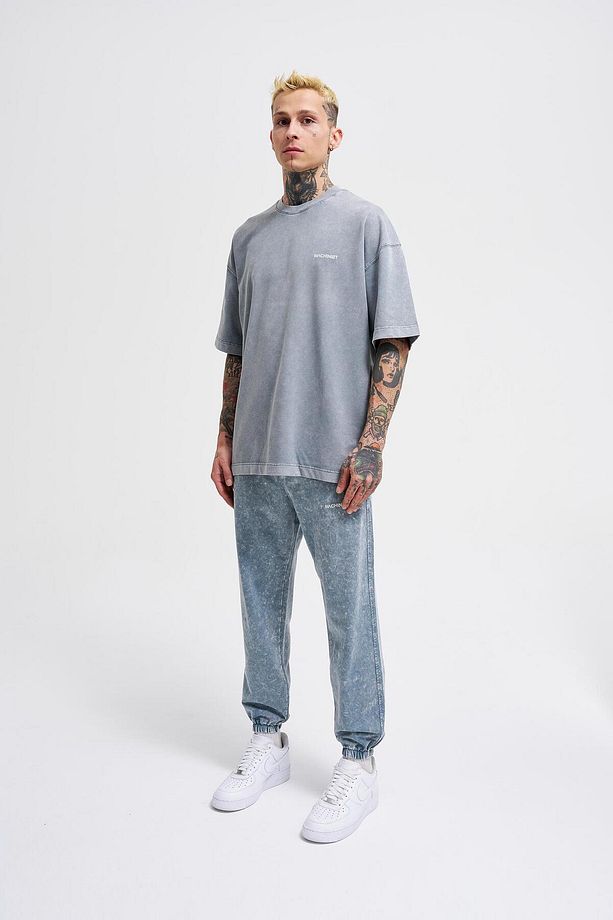 UNISEX RELAXED YIKAMALI BASIC T-SHIRT GHOST CLOUDY - 4