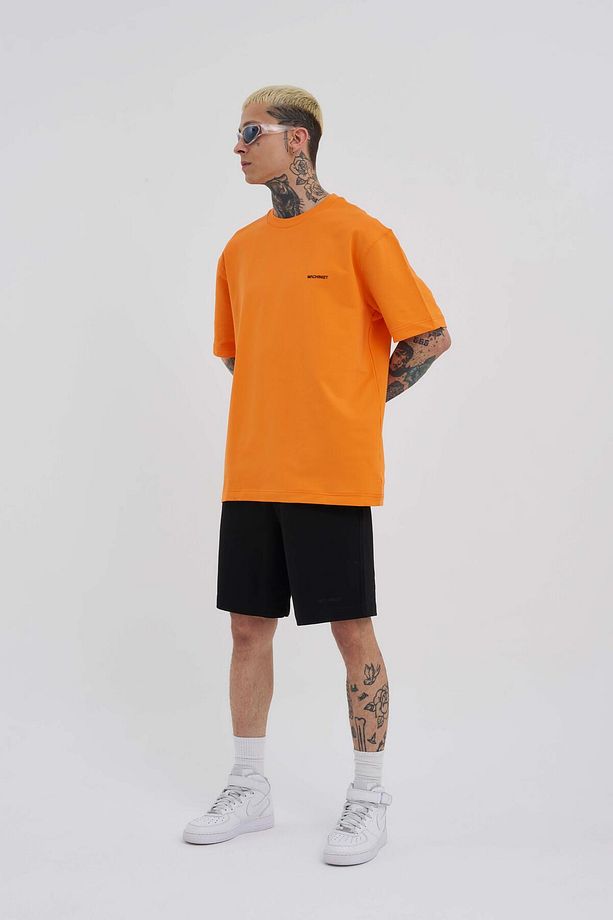 Erkek Solid Basic Relaxed Siyah Şort - 5