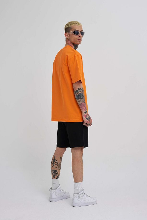 Erkek Solid Basic Relaxed Siyah Şort - 6