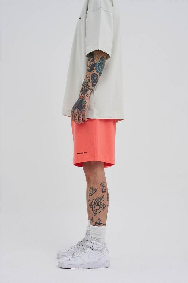 Erkek Basic Oversize Pembe Şort - 3