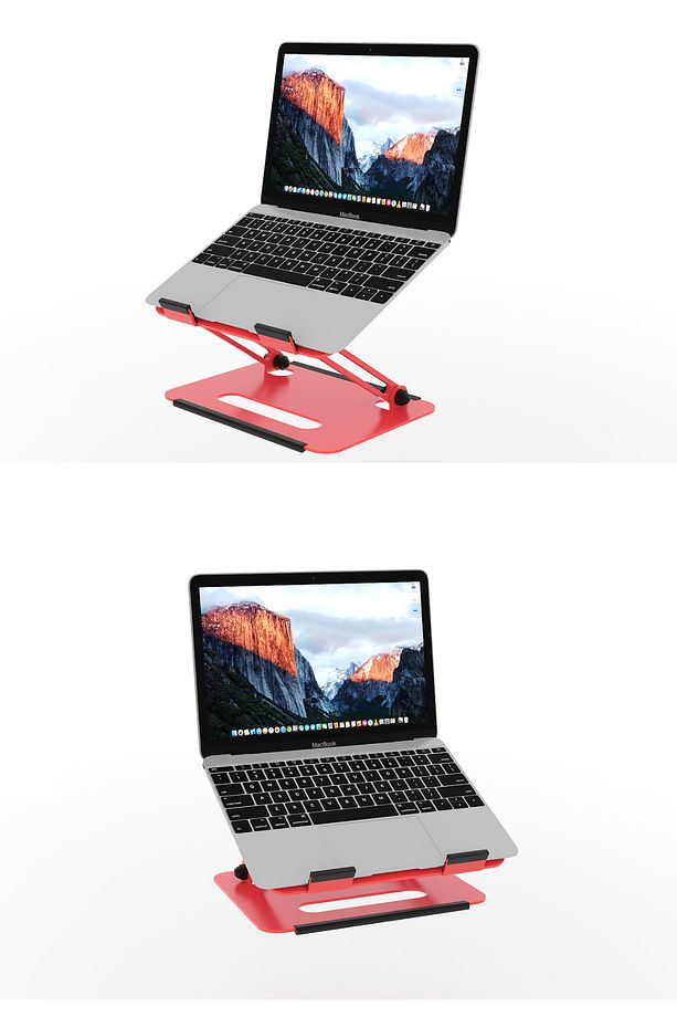 Basic -2 Tüm Modellerle Uyumlu Metal Kolay Ayarlanır Katlanabilir Ergonomik Laptop Standı Yükseltici - 5