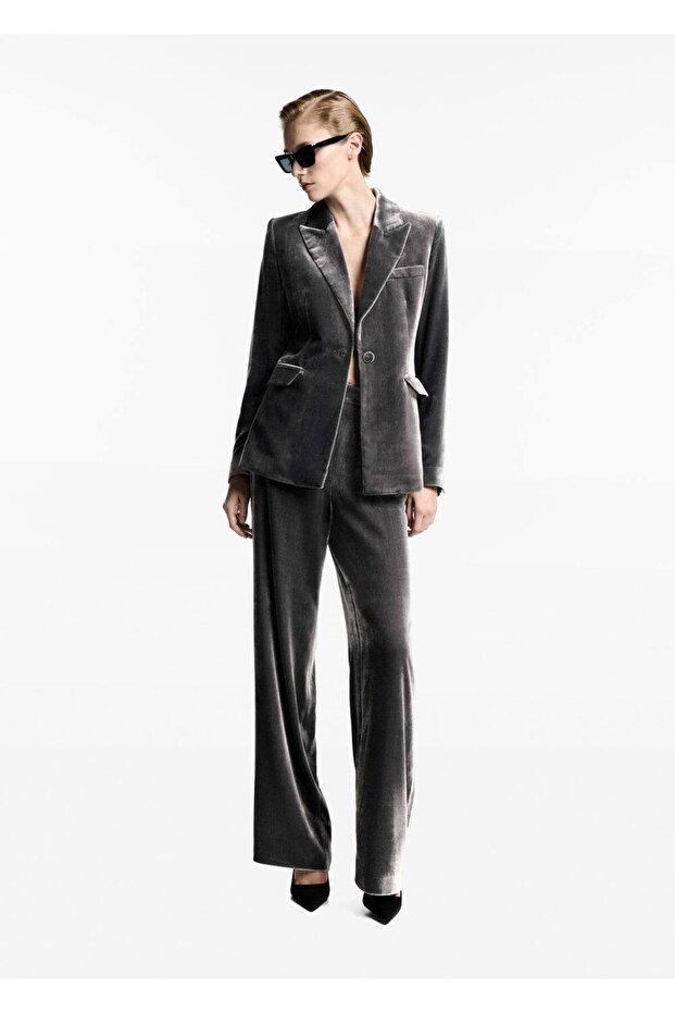 Kadife blazer ceket - 2