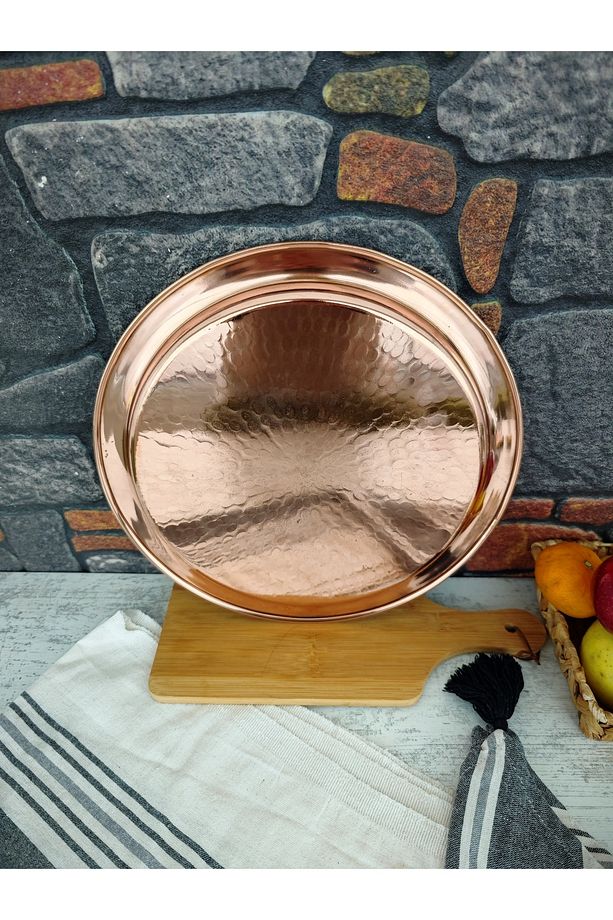 Künefe Tabağı, Künefe Tepsisi Bakır 32 Cm - 5
