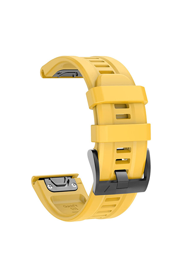 For EPIX Gen 2 Yellow QuickFit 22mm 26mm Strap for Epix Gen 2 Silicone Band for Fenix 7 7X 5Plus 6