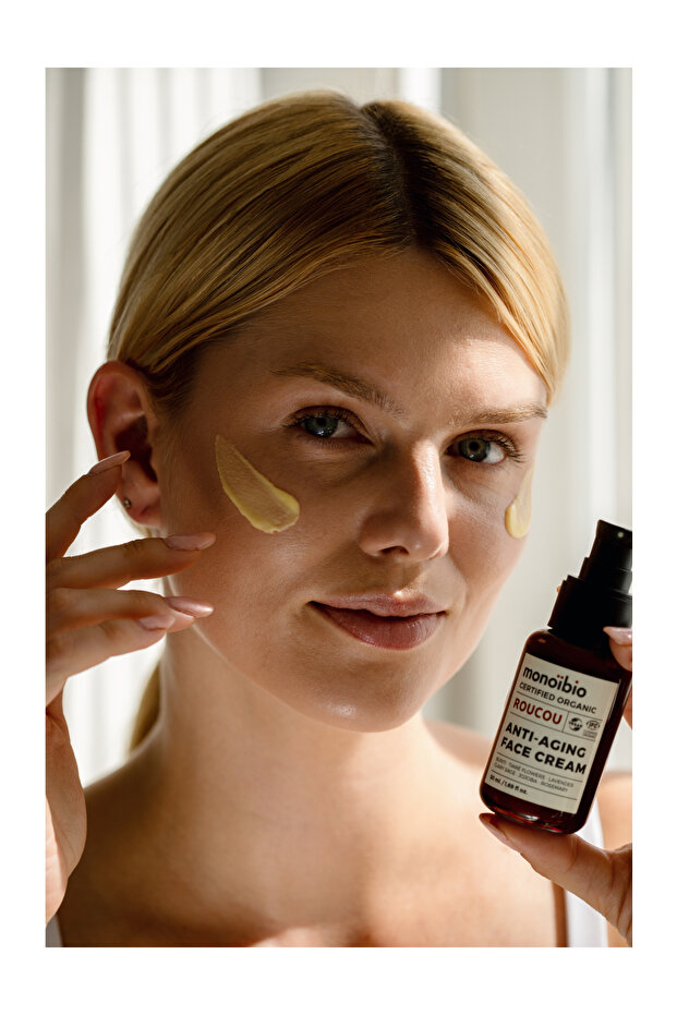 Roucou Yaşlanma Karşıtı Organik Yüz Bakım Kremi - Anti Aging Nemlendirici Vegan Yüz Kremi 50 ml - 3