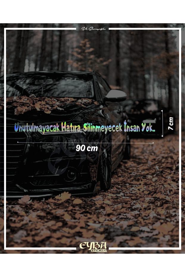 Hologram -Unforgettable Keepsake Unforgettable No Human. Hologram Rear Window Lettering Promise Sticker 90X7