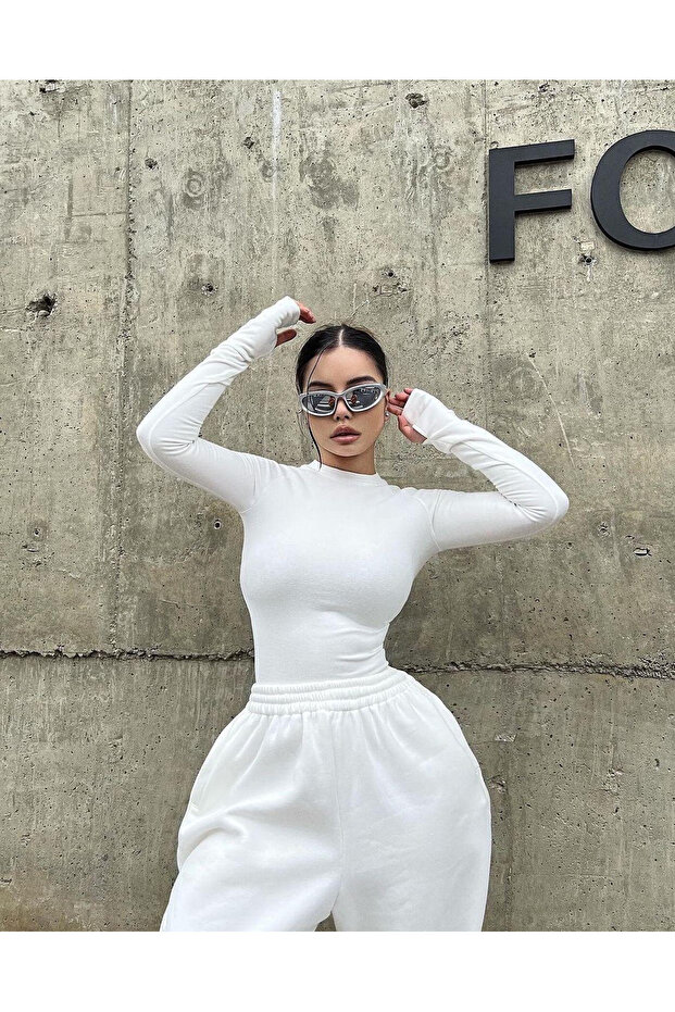 White Basic Bodysuit - 2