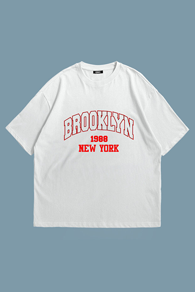 Brooklyn Printed Unisex Oversize T-Shirt