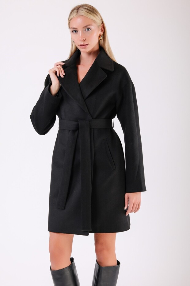 Black Oversize Cashmere Coat
