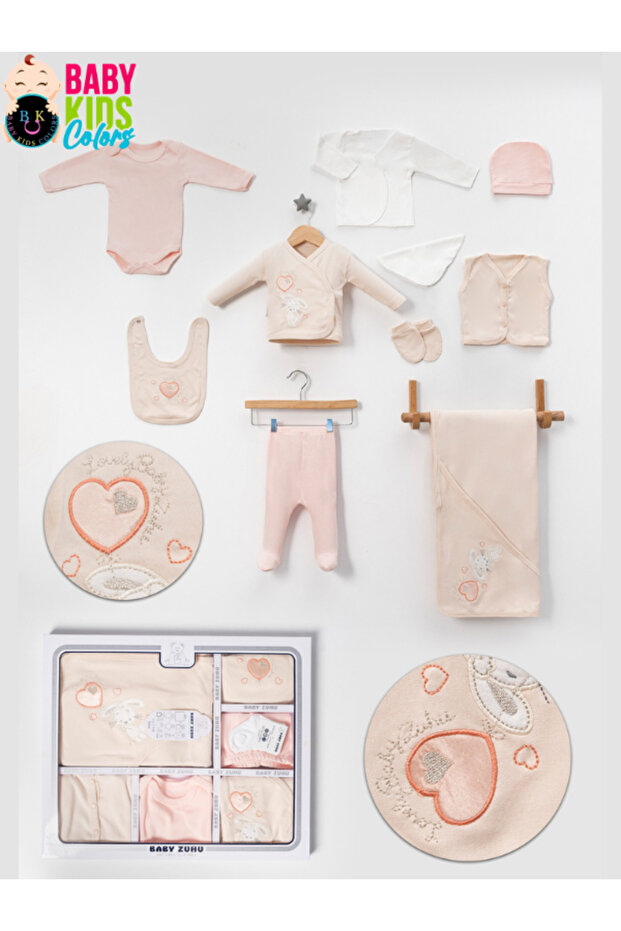 Luxury Rabbit Embroidered Newborn Hospital Discharge 10-Piece Bodysuit Set (Boxed)