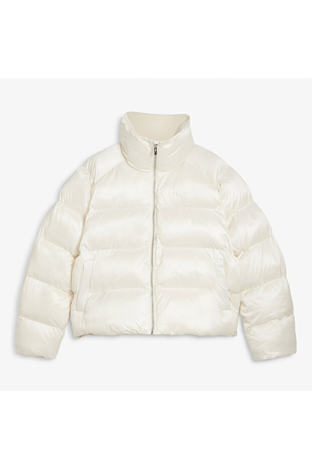Shiny Puffer Kadın Krem Mont - 4