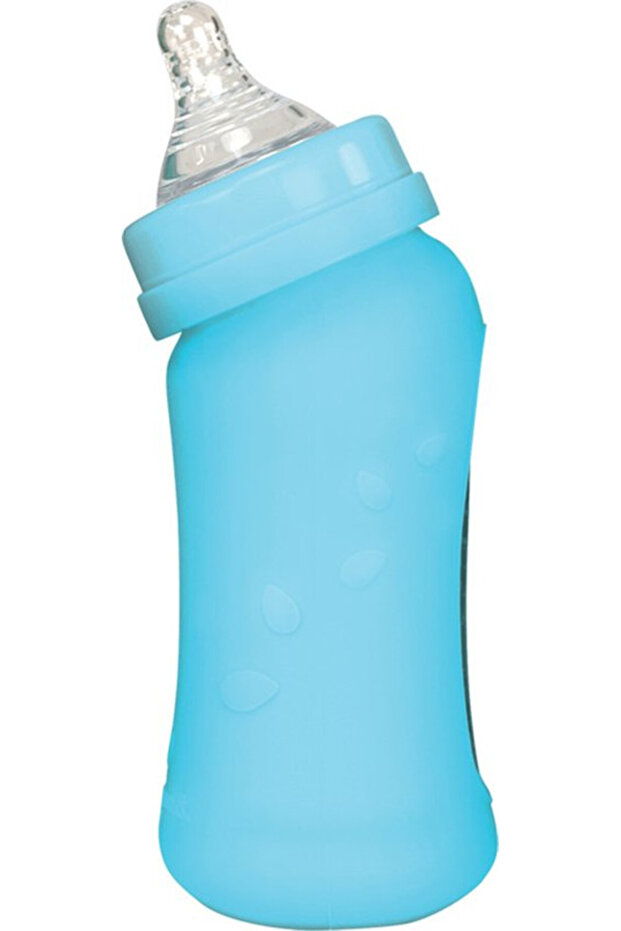 Sprout Ware Baby Bottle made from Plants and Glass-8oz-Aqua-0mo+