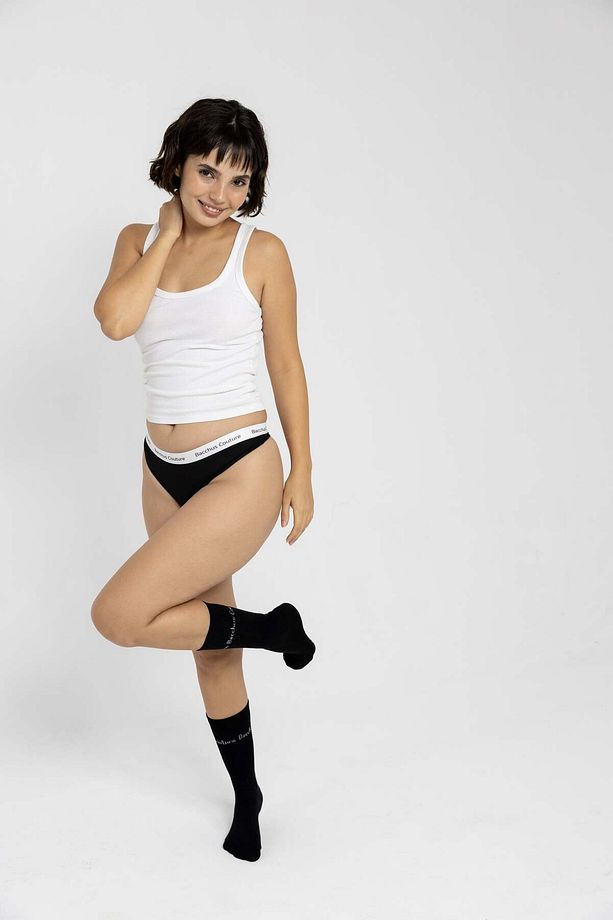 Couture Yumuşak Ve Nefes Alabilir Pamuklu Kadın String Tanga Basic - Rahat Iç Giyim - 2