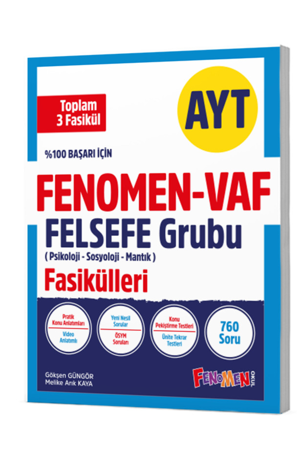 FENOMEN - VAF AYT FELSEFE GRUBU FASİKÜL SETİ (1-2-3. FASİKÜL) - 1